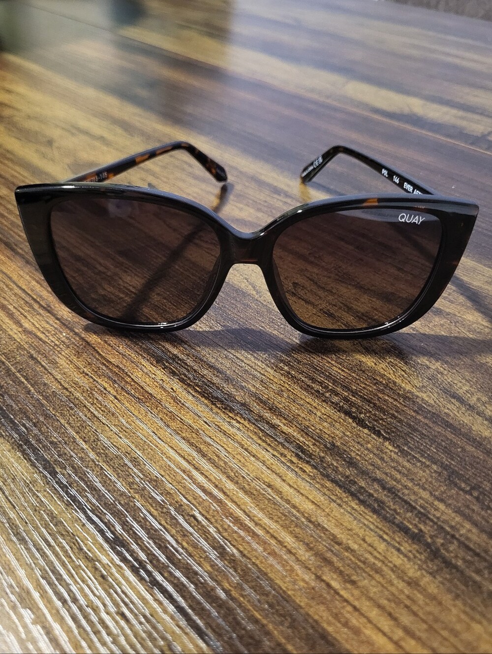 Quay Australia Women's Black Cat-Eye Sunglasses